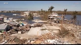 Ian leaves trail of destruction as storm moves in North Carolina [upl. by Nwahsear69]