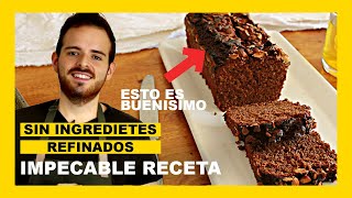 🔶 Como hacer BUDÍN INTEGRAL DE ALGARROBA  Receta SALUDABLE con azúcar mascabo [upl. by Anelaj]