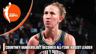 Courtney Vandersloot becomes the ALLTIME WNBA Playoff assist leader vs Dream 🙌 ATT  The Wrap Up [upl. by Varian]