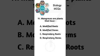 Biology MCQs  03  Mangrove Plants  ssc rrb upsc science biology [upl. by Aamsa]