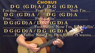 Free Fallin Tom Petty Strum Guitar Cover Lesson with ChordsLyrics  Capo 3rd [upl. by Bibeau735]