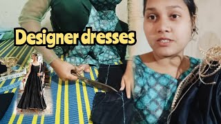 designer dresses stitching 🥰 ll lovely dress design ll prabhamahilanevlog [upl. by Stannwood]