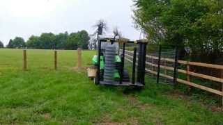 Field Estate Stock and Equestrian wire fencing with an Avant Loader  Demo [upl. by Jacquenetta]