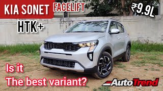 2024 Kia Sonet Facelift HTK Most Detailed Walkaround Review  TeamAutoTrend [upl. by Allekram]