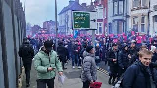 EVERTON FANS MARCH TO GOODISON PARK  PREMIER LEAGUE CORRUPTION  Everton V Manchester United [upl. by Augusto]