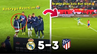 Rodrygo Funny Reaction To Brahim Diaz Goal Real Madrid Vs Atletico Madrid 53 [upl. by Abbate]