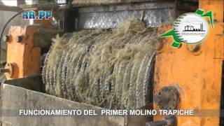 FUNCIONAMIENTO DEL PRIMER MOLINO TRAPICHE EN HD [upl. by Encratis]