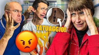 MI SONO TATUATO il COLLO PRANK a MAMMA e PAPÀ SCLERANO [upl. by Aceber]