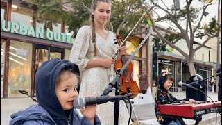 2 Year Old JOINS me SINGING  Karolina Protsenko  Amazing Grace [upl. by Oirad]