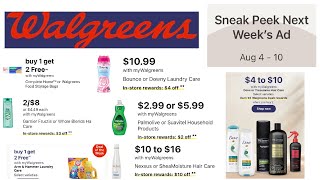 Walgreens Weekly Ad Preview 84  810 [upl. by Ginevra]