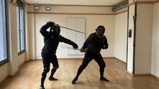 Sidesword vs Backsword Sparring [upl. by Eilahtan]