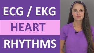 EKG Rhythms  ECG Heart Rhythms Explained  Comprehensive NCLEX Review [upl. by Santoro264]