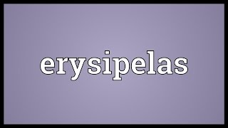 Erysipelas Meaning [upl. by Humbert]