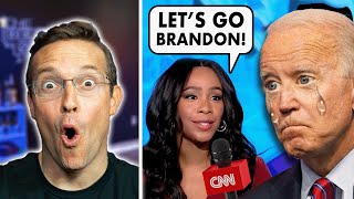 When CNN Host Says Lets Go Brandon On Live TV  All HELL Breaks Loose [upl. by Onnem]