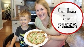 Cauliflower crust pizza 🍕 Cooking with Carson [upl. by Down]