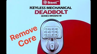 How to Remove Core from BraveX Mechanical Deadbolt [upl. by Brittan]