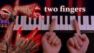 SIREN HEAD Theme  TWO FINGERs piano tutorial [upl. by Nester]