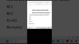 Python coding challenge426TCSshorts shortsfeed shortvideo shortsvideo python coding tcs [upl. by Solitta]