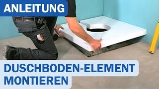 Montage eines DuschbodenElements für bodengleiche Duschen [upl. by Aset]