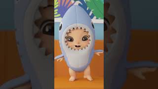 Halloween Baby Shark 🦈  Lellobee shorts  Nursery Rhymes for Babies [upl. by Hanonew]