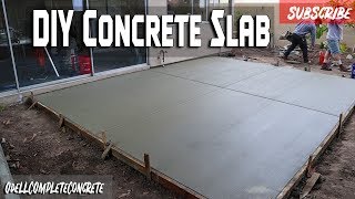 How to Pour a Concrete backyard Patio Slab Beginner Guide [upl. by Anairb]