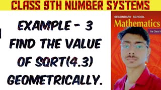 EXAMPLE3FIND THE VALUE OF SQRT43 GEOMETRICALLY [upl. by Vergne651]