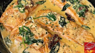 Creamy Tuscan Salmon Recipe  Creamy Salmon Recipe [upl. by Sapienza]