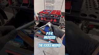 The PDR process  the paintless dent repair tools needed for a door dent removal  asmr viralvid [upl. by Teevens]