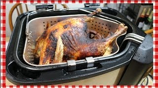 Frying a Turkey Start To Finish in A Masterbuilt  How to Fry a Turkey Indoors  Noreens Kitchen [upl. by Ycul]