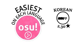 The Easiest OsuCatch Beatmap on Each Language  Osu  JonVinicrafts [upl. by Nikki]