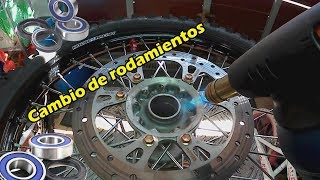 Cambio de rodamientos rueda delantera Enduro y Motocross [upl. by Acim]