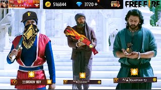 Free Fire 🔥Dubbed Bahubali2  Dubbing video in free fire bahubali2 movie scene 🤣 bahubali2 [upl. by Atiuqcir]