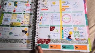 A LOOK AT HOW I USE MY ERIN CONDREN LIFE PLANNER 2015 [upl. by Bailie]