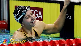 Kate Douglass secures FOURTH gold medal with 100m freestyle win in Singapore  NBC Sports [upl. by Neumark]