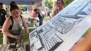 BIG INK at Northampton Center for the Arts  LargeScale Woodblock Printmaking 2012 [upl. by Sidwohl]