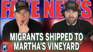 Migrants Shipped To Marthas Vineyard  Drinkin Bros Fake News 168 [upl. by Acnairb]