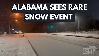 01142024 Rogersville  Killen Alabama  Snowy and Icy roads making travel difficult [upl. by Nuavahs]