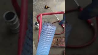 Quick coupler installation onto spiral wound pvc pipe  good tools and equipment craftspeople [upl. by Temp]