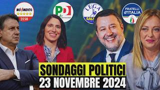 SONDAGGI POLITICI OGGI CHI SALE E CHI SCENDE DOPO LE REGIONALI [upl. by Akyre]