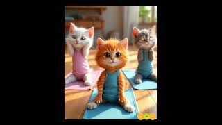 Yoga Kittens Flexibility exercises for young catsYoga kitten baby cat flexibility exercises [upl. by Yadrahs]