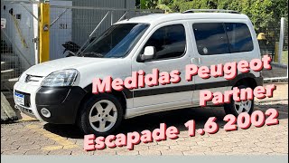 Medidas compartimento de carga Peugeot Partner Escapade 16 2002 [upl. by Christian768]