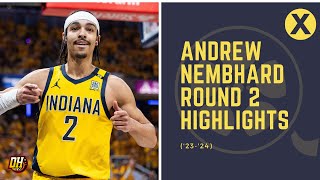 Andrew Nembhard Round 2 Highlights v NYK • 2024 [upl. by Aicirtel]