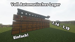 EINFACHES Automatisches Lagersystem Java  Bedrock 119 Tutorial  Deutsch [upl. by Merras]