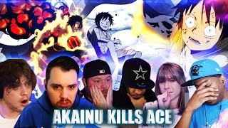 Akainu Kills Ace  Reaction Mashup [upl. by Agripina]