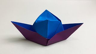 Easy Origami Hat  How to Make a Tricorn Hat out of Paper  DIY Cool Hat Tutorial  Paper Crafts [upl. by Snoddy]