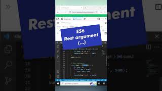 Rest arguments in JavaScript ES6 [upl. by Yaeger]