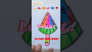 Ice Cream Water Malone Art shorts [upl. by Doley406]