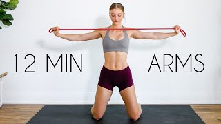 12 min UPPER BODY RESISTANCE BAND Workout At Home [upl. by Kramal220]