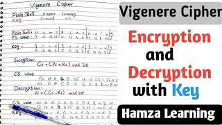 vigenere cipher encryption and decryption  vigenere cipher decoder with key [upl. by Norrabal]