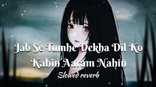 Jab Se Tujhe Dekha Dil Ko Koi Aaram Nahin  Lyrics  Full Song  Love Lofi  Slowed reverb song [upl. by Evelc]